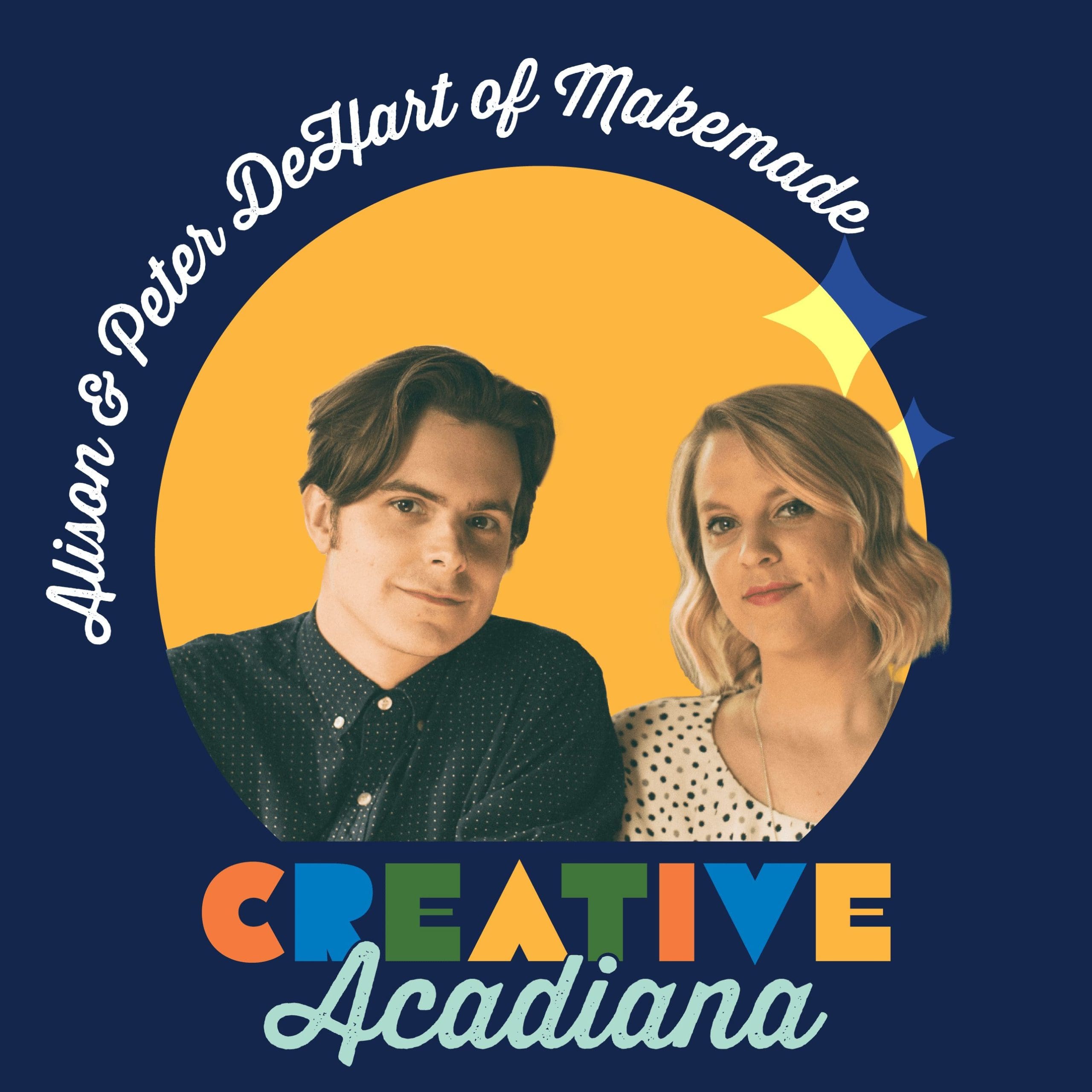 Creative Acadiana Logo with headshot of Allison & Peter DeHart