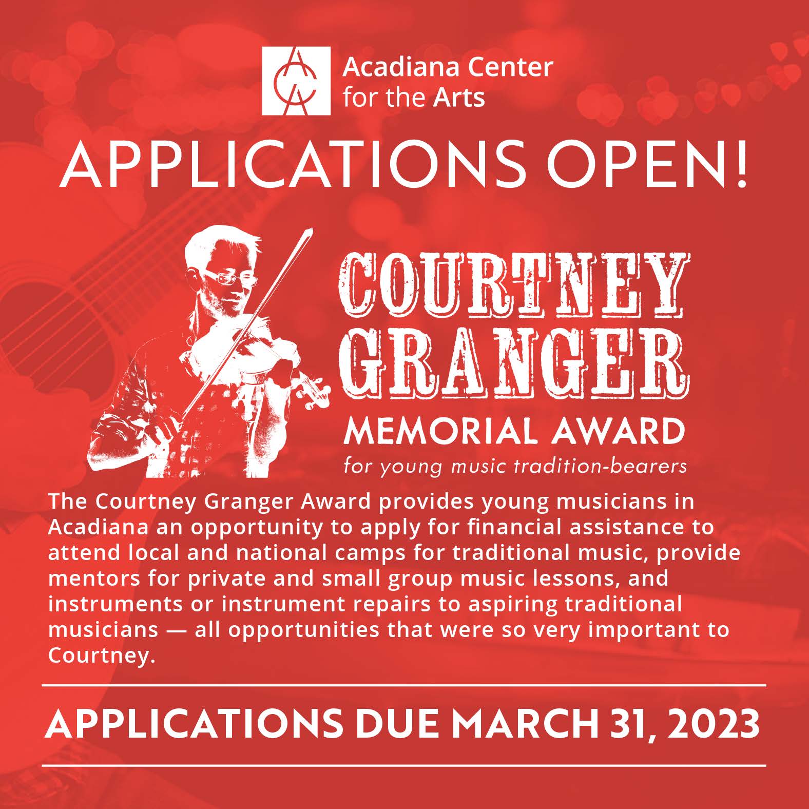 AcA’s grant awards for young creatives seeks applications from high school & college students