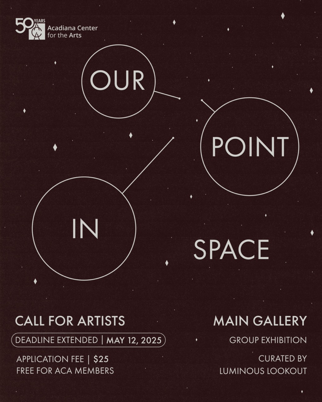 Our Point in Space Call for Artists Extension